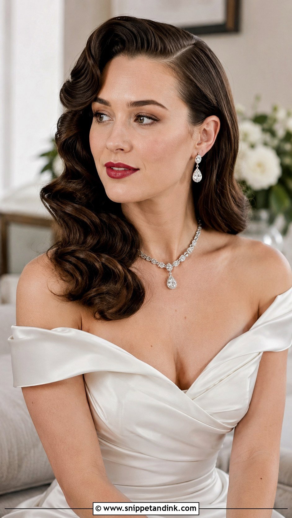 Twisted Half Up Bridal Style - Snippet and Ink - 20 Round Face Wedding Hairstyles
