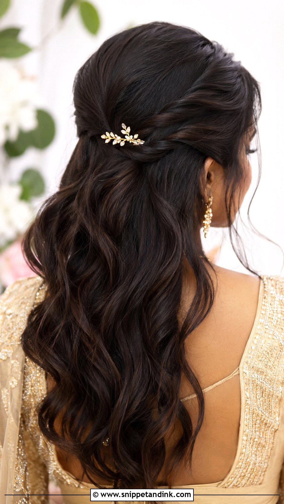 Twisted Half Up Bridesmaid Hair - Snippet and Ink - 20 Hair Ideas for Wedding Bridesmaid