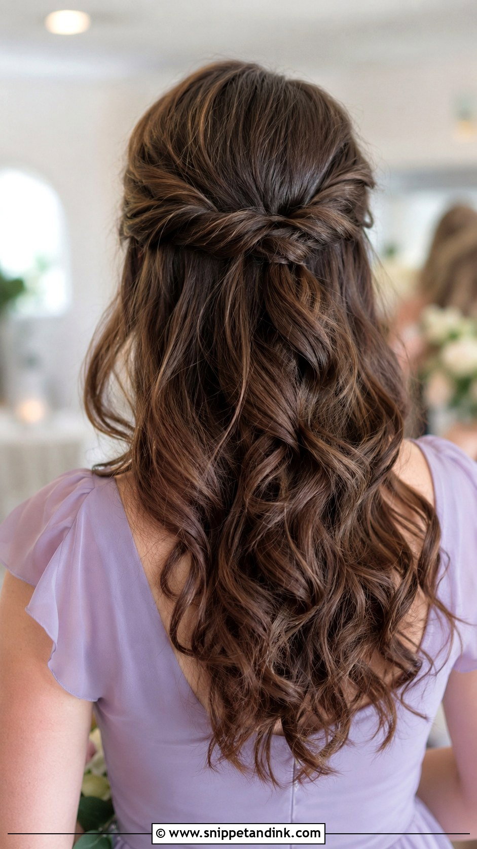 Twisted Half Up Bridesmaid Hair - Snippet and Ink - 25 Simple Bridesmaid Hairdo Ideas