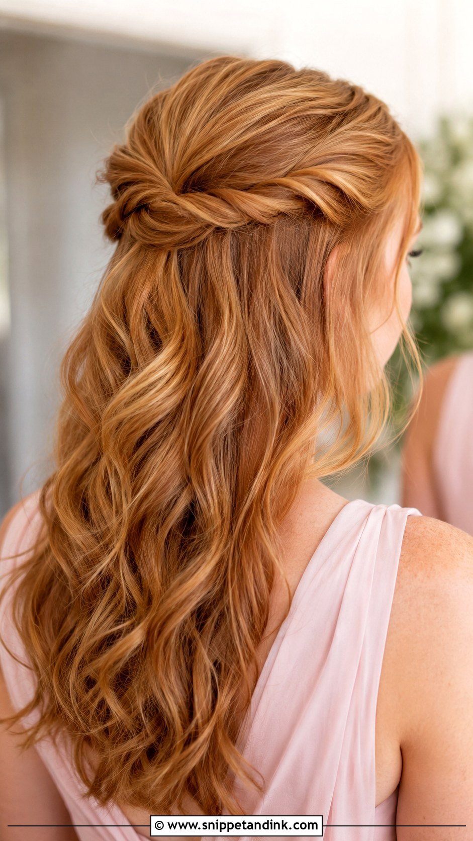 Twisted Half Up Bridesmaid Hair - Snippet and Ink - 30 Wedding Bridesmaid Hair Ideas