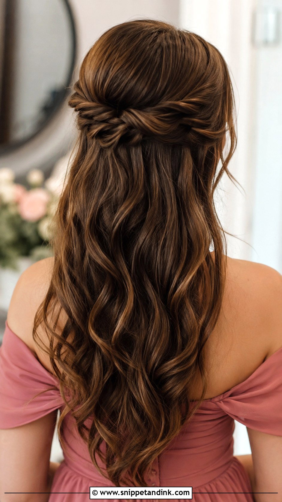 Twisted Half Up Bridesmaid Hair Brown Hair - Snippet and Ink - 20 Bridesmaid Hairstyles Brown Hair