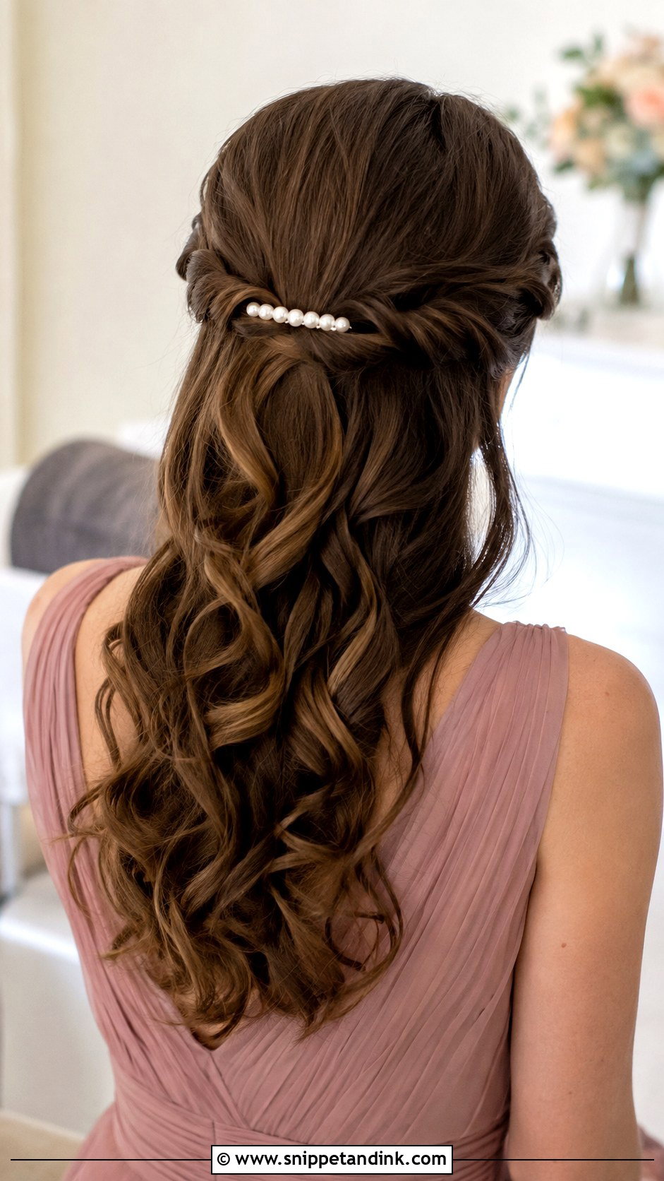 Twisted Half Up Bridesmaid Hairstyle - Snippet and Ink - 20 Bridesmaid Looks Hairstyles