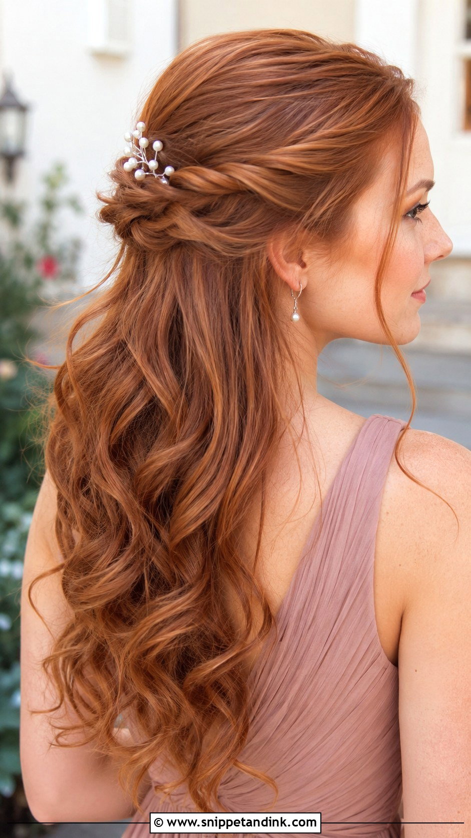 Twisted Half Up Bridesmaid Hairstyle - Snippet and Ink - 20 Cute Wedding Hairstyles Bridesmaid