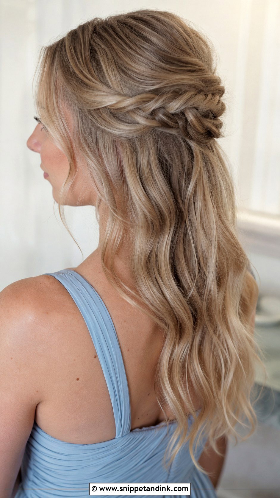Twisted Half Up Bridesmaid Hairstyle - Snippet and Ink - 30 Hairstyle for Bridesmaid Ideas