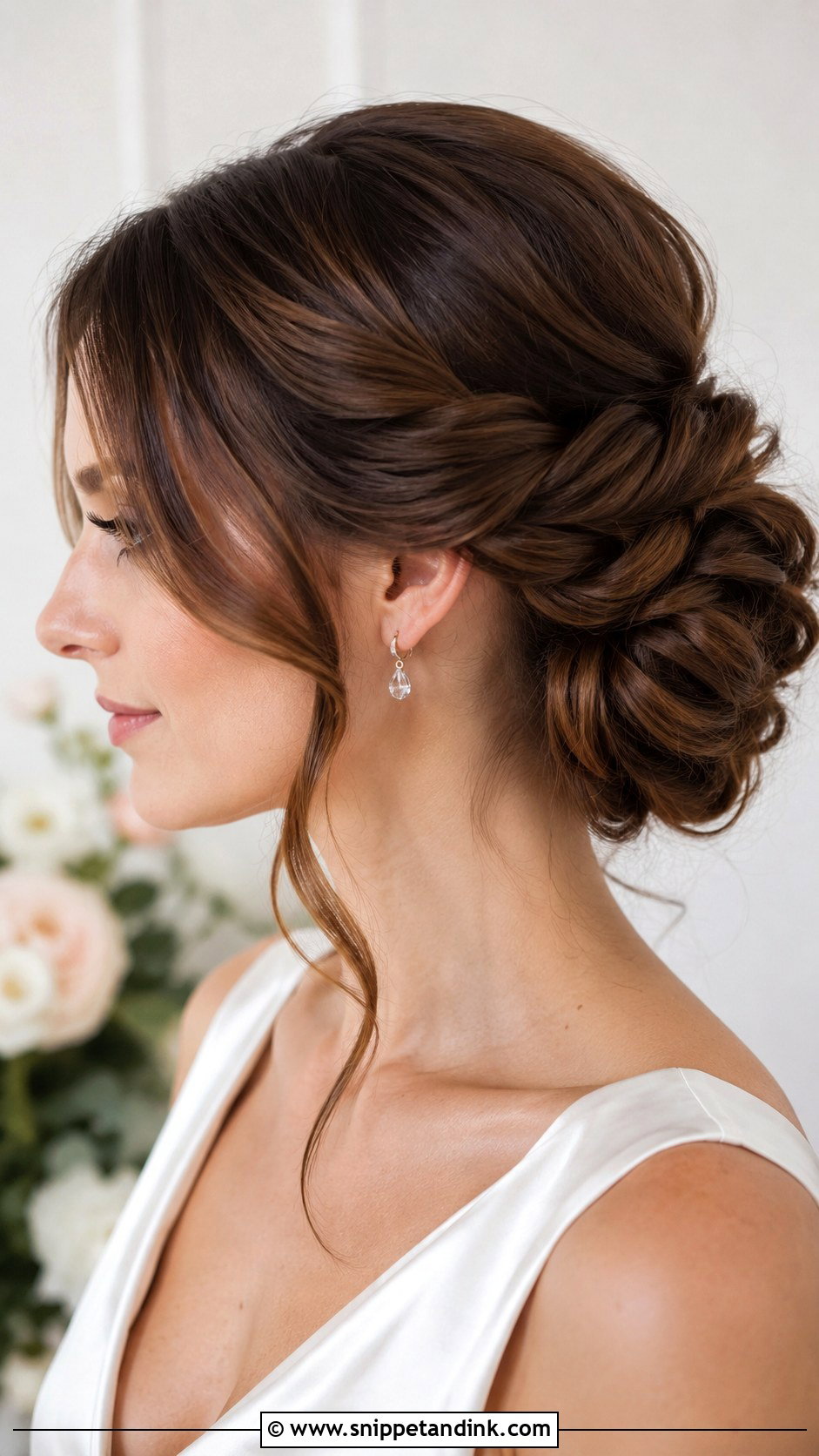 Twisted Half Up Bun Wedding Hairstyle - Snippet and Ink - 15 Half-Up Bun Wedding Hairstyles