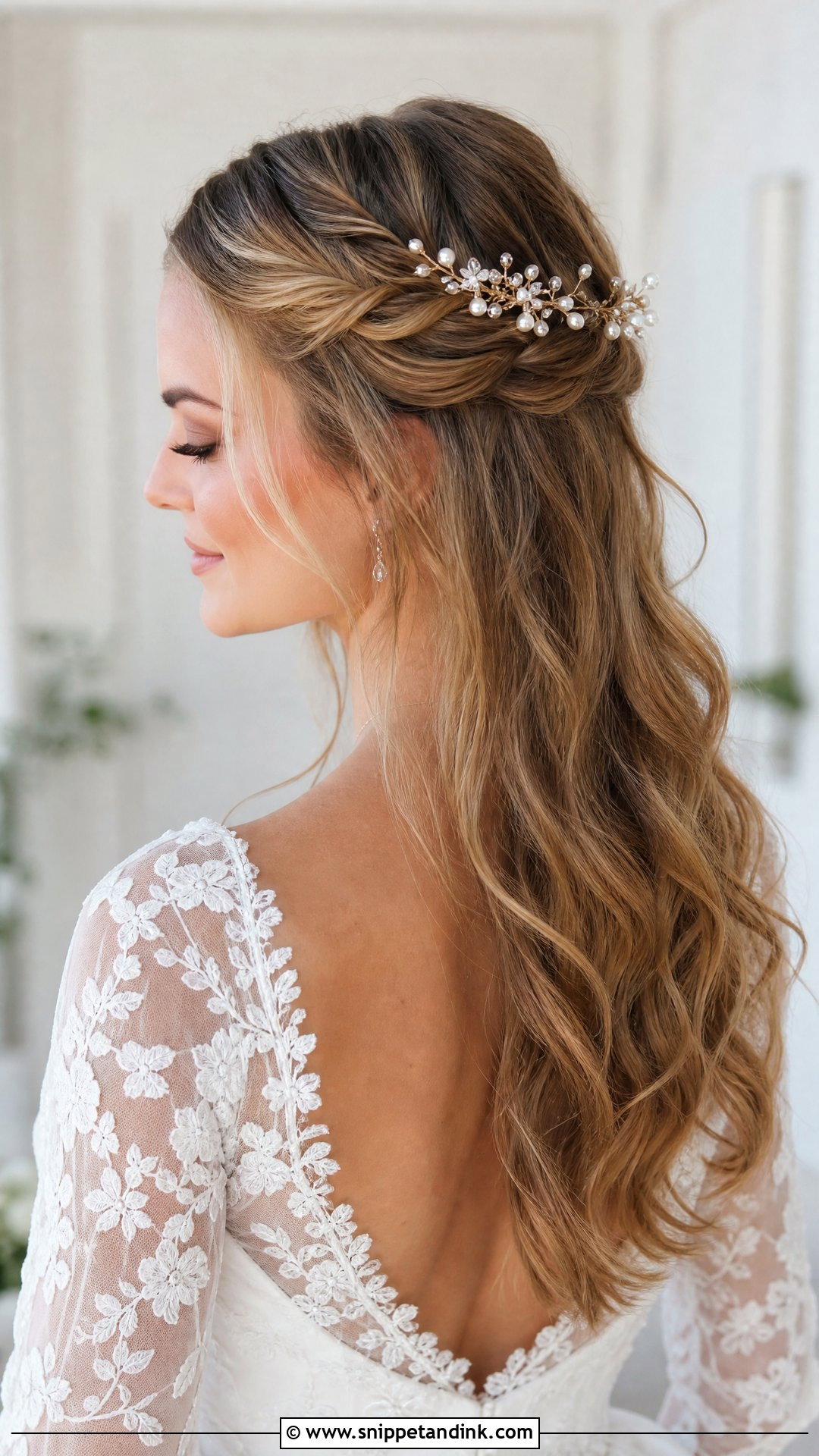 Twisted Half Up Crown - Snippet and Ink - 20 New Bridal Hairstyle Ideas