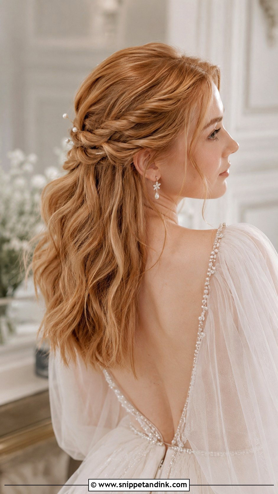 Twisted Half Up Fine Hair - Snippet and Ink - 20 Bridal Hair Fine Hair Ideas