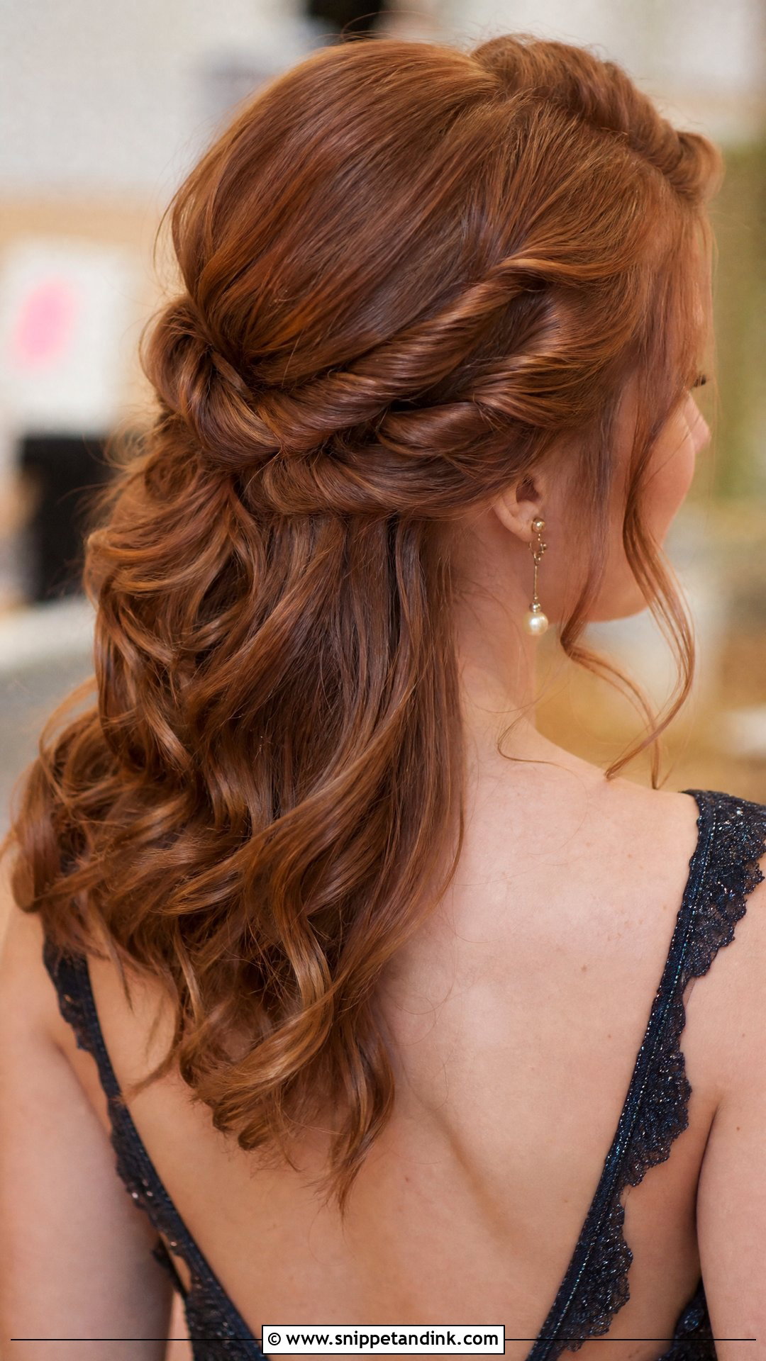 Twisted Half Up Half Down - Snippet and Ink - 25 Half-Up Half-Down Wedding Guest Hair Ideas