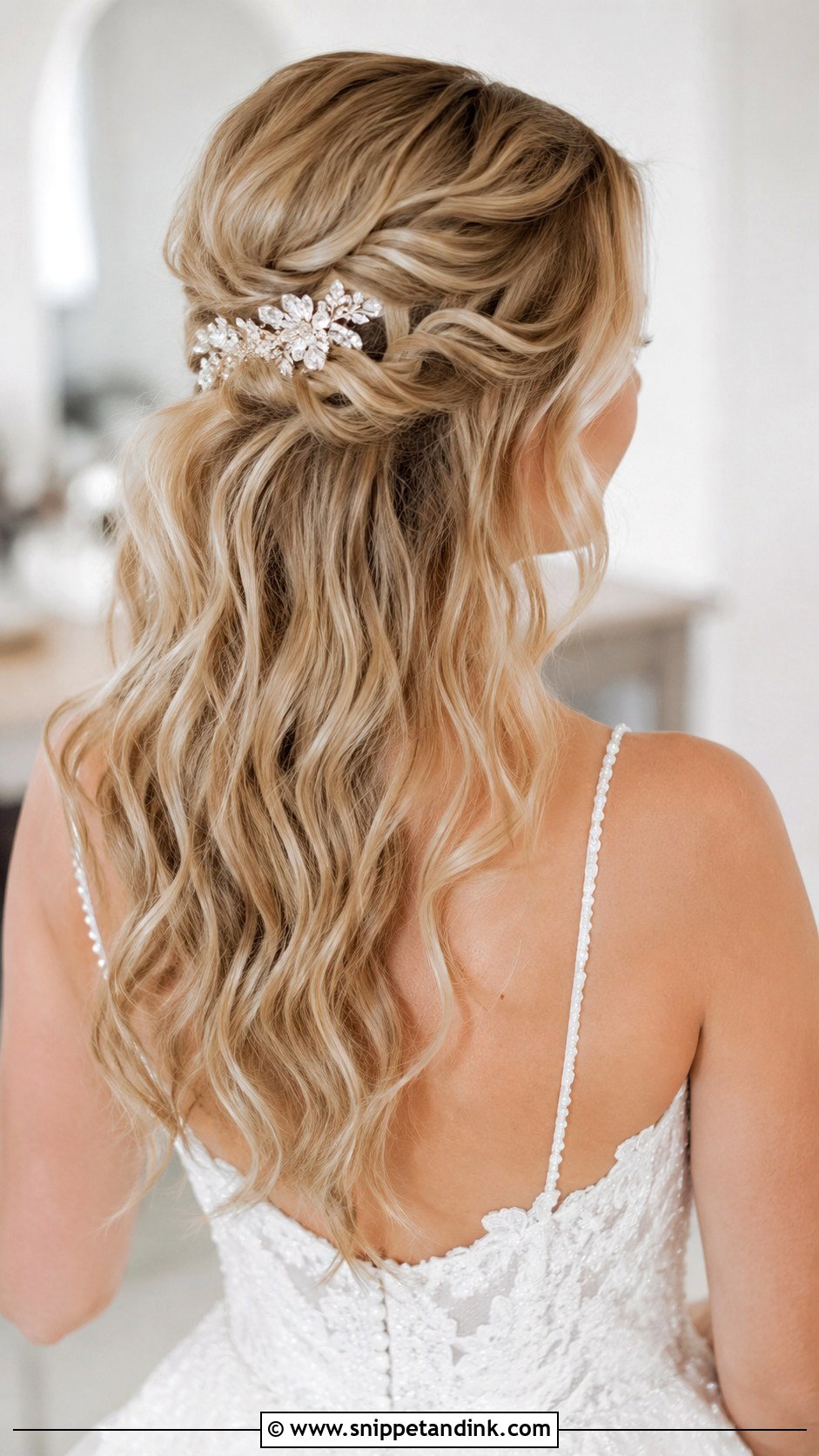 Twisted Half Up Half Down - Snippet and Ink - 30 Half-Up Half-Down Bride Hairstyles
