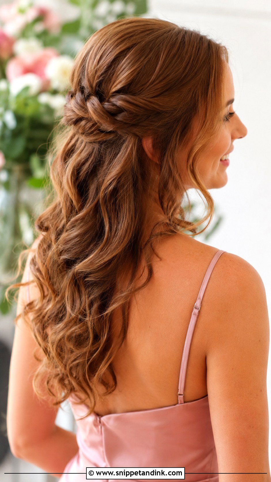 Twisted Half Up Half Down Bridesmaid Hair - Snippet and Ink - 20 Bridesmaid Hair Styles Half Up Half Down Medium Length