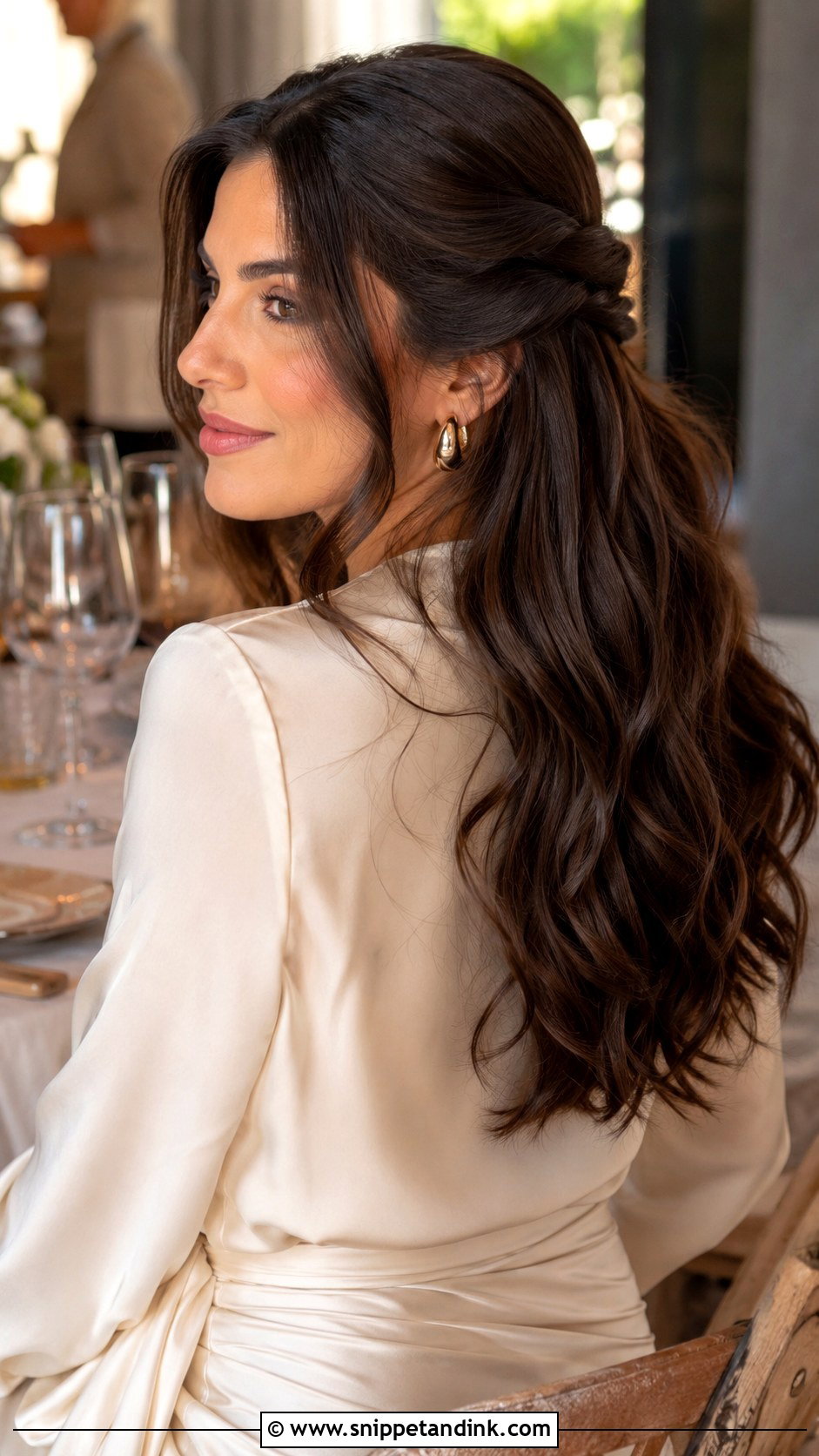 Twisted Half Up Half Down Wedding Guest - Snippet and Ink - 20 Half-Up Half-Down Wedding Guest Hairstyles