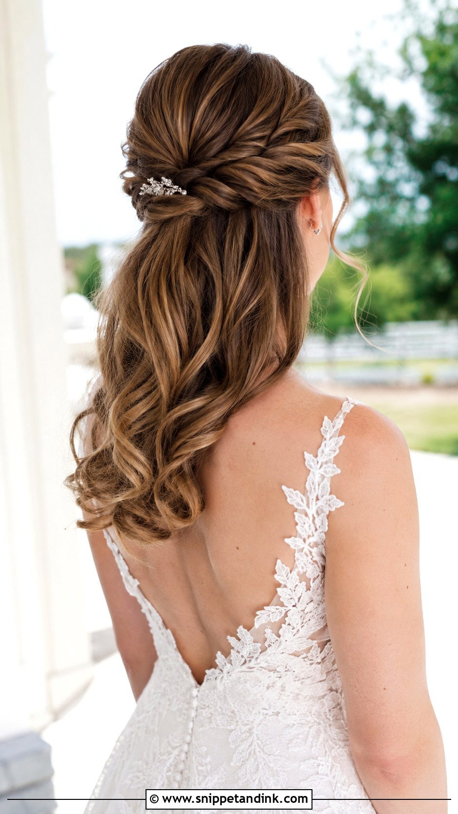 Twisted Half Up Half Down - Snippet and Ink - 20 Easy Updos for Medium Hair for Wedding