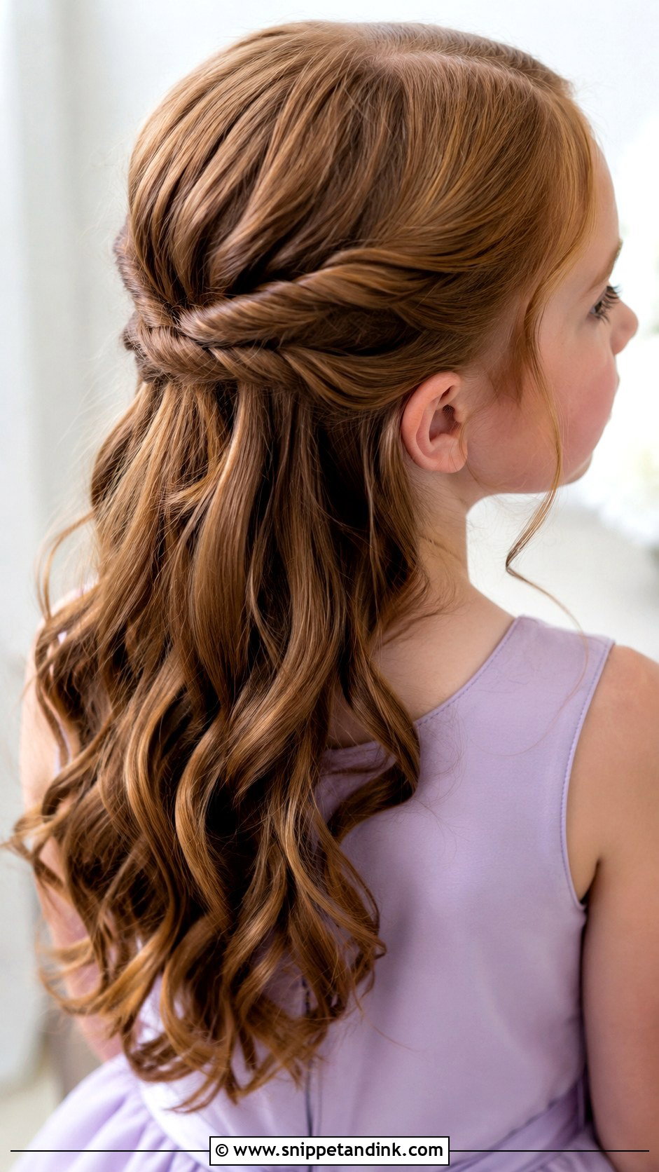 Twisted Half Up Jr Bridesmaid Hair - Snippet and Ink - 25 Jr Bridesmaid Hairstyles