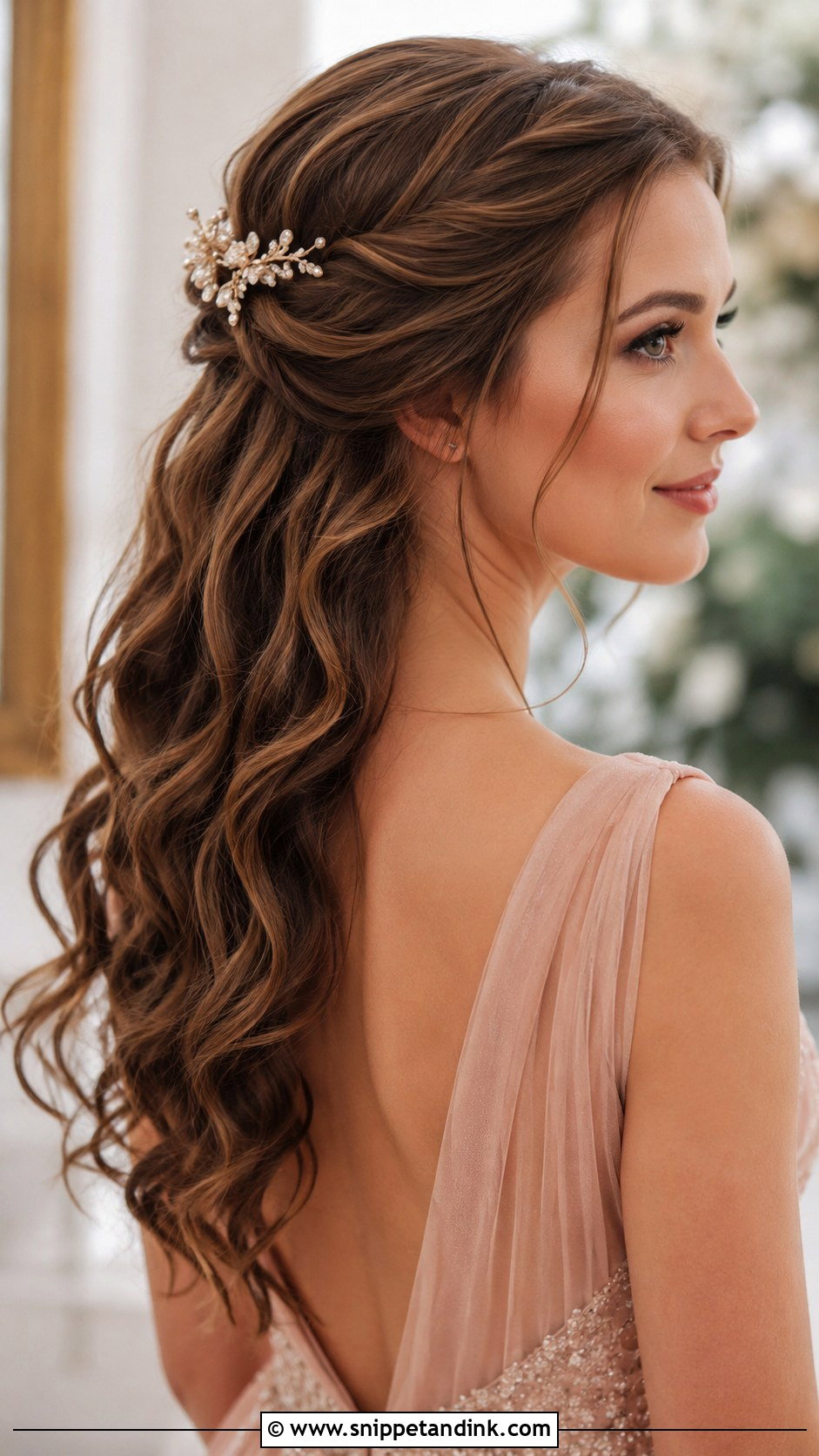 Twisted Half Up Open Style - Snippet and Ink - 30 Open Hairstyles for Engagement