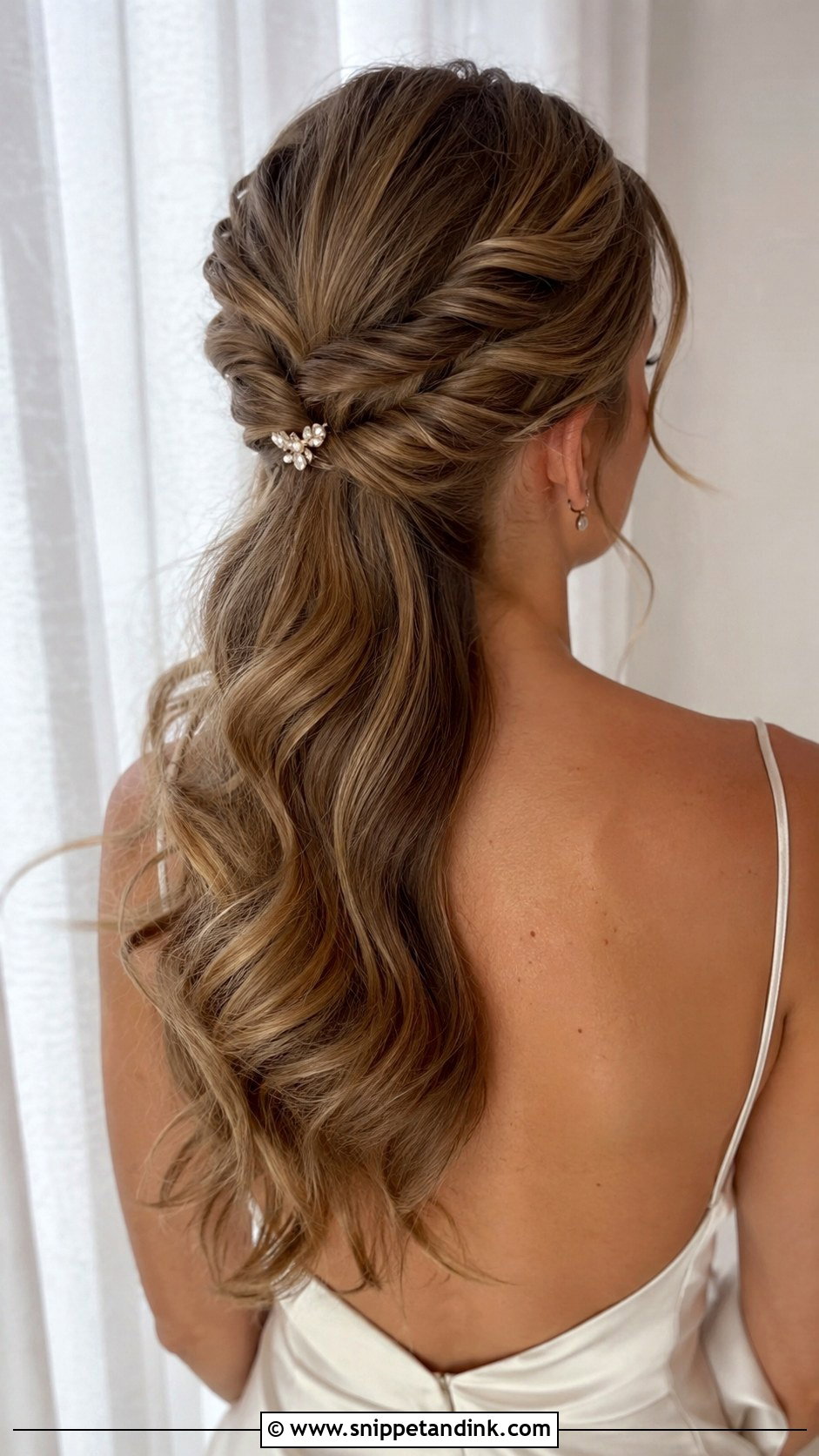 Twisted Half Up Ponytail - Snippet and Ink - 25 Half-Up Maid of Honor Hairstyles