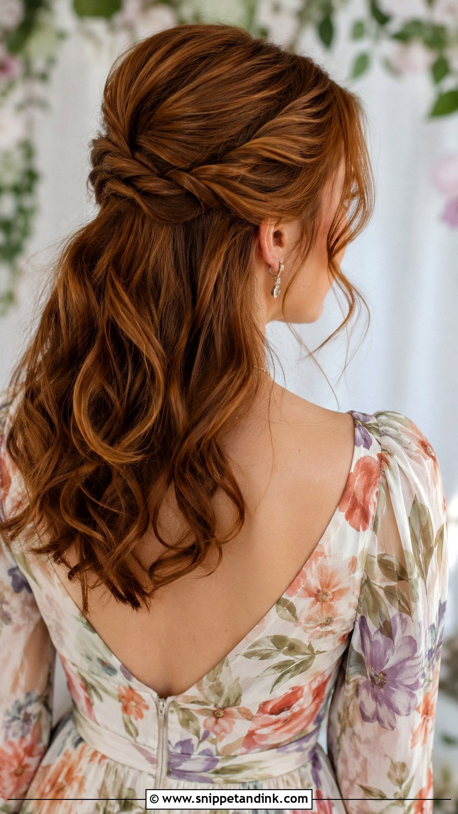 Twisted Half Up Style - Snippet and Ink - 25 Hairstyles for a Wedding Guest