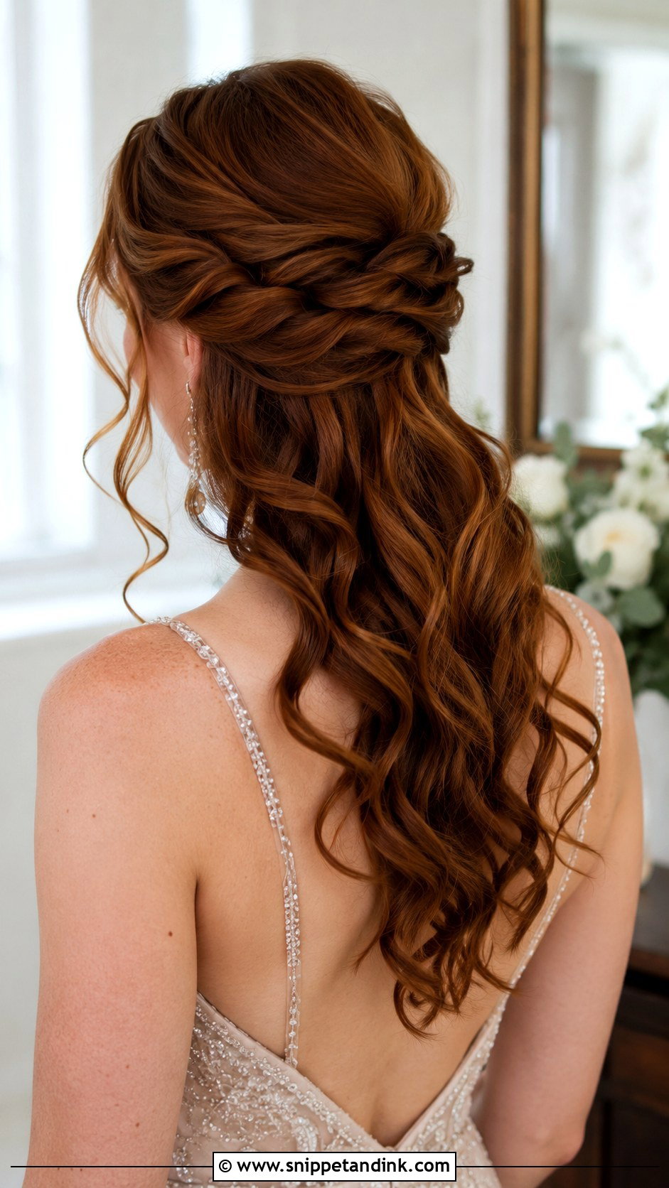 Twisted Half Up Style - Snippet and Ink - 25 Simple Wedding Hairstyles for Long Hair