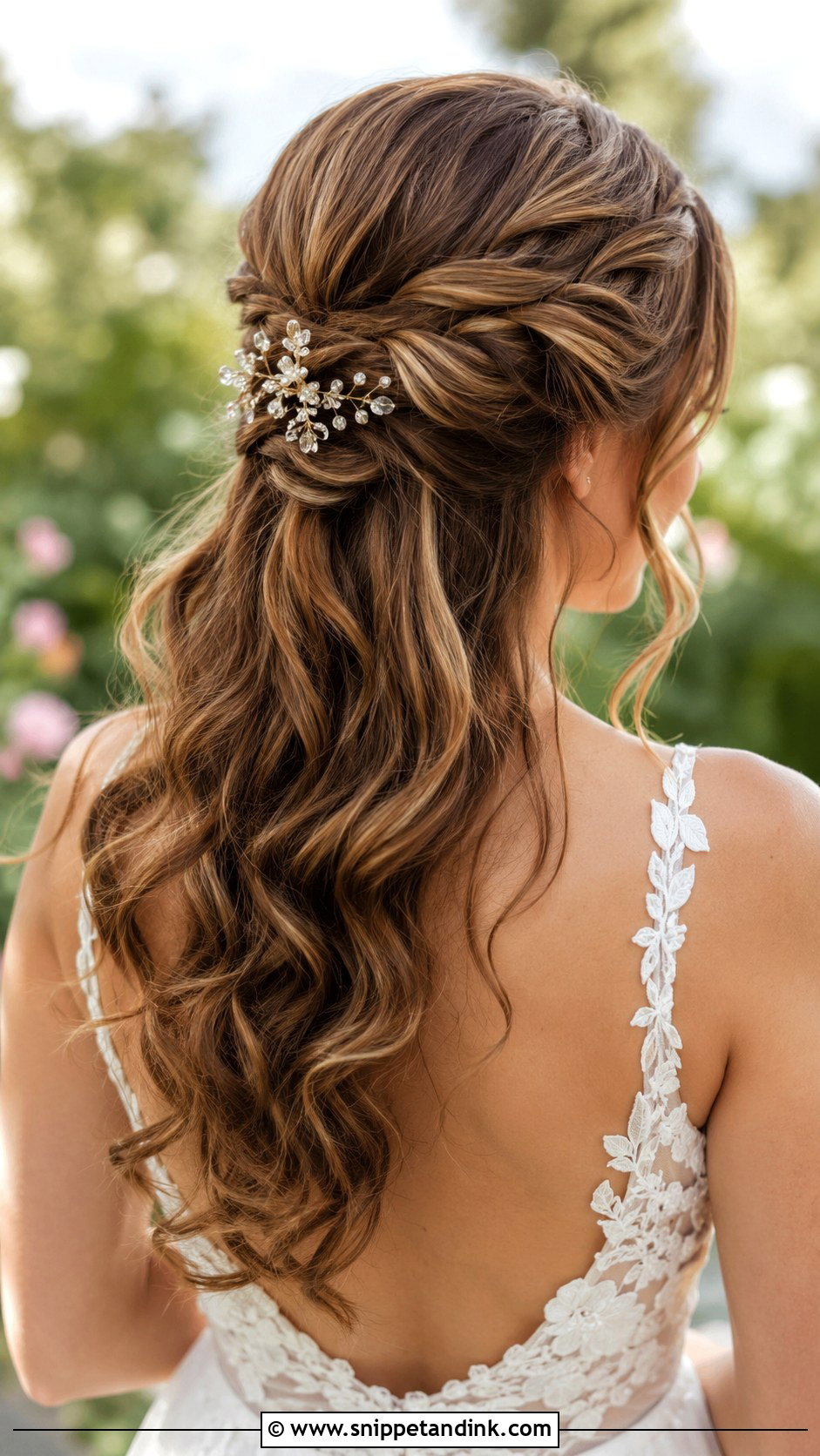Twisted Half Up Style - Snippet and Ink - 25 Summer Wedding Hairstyles