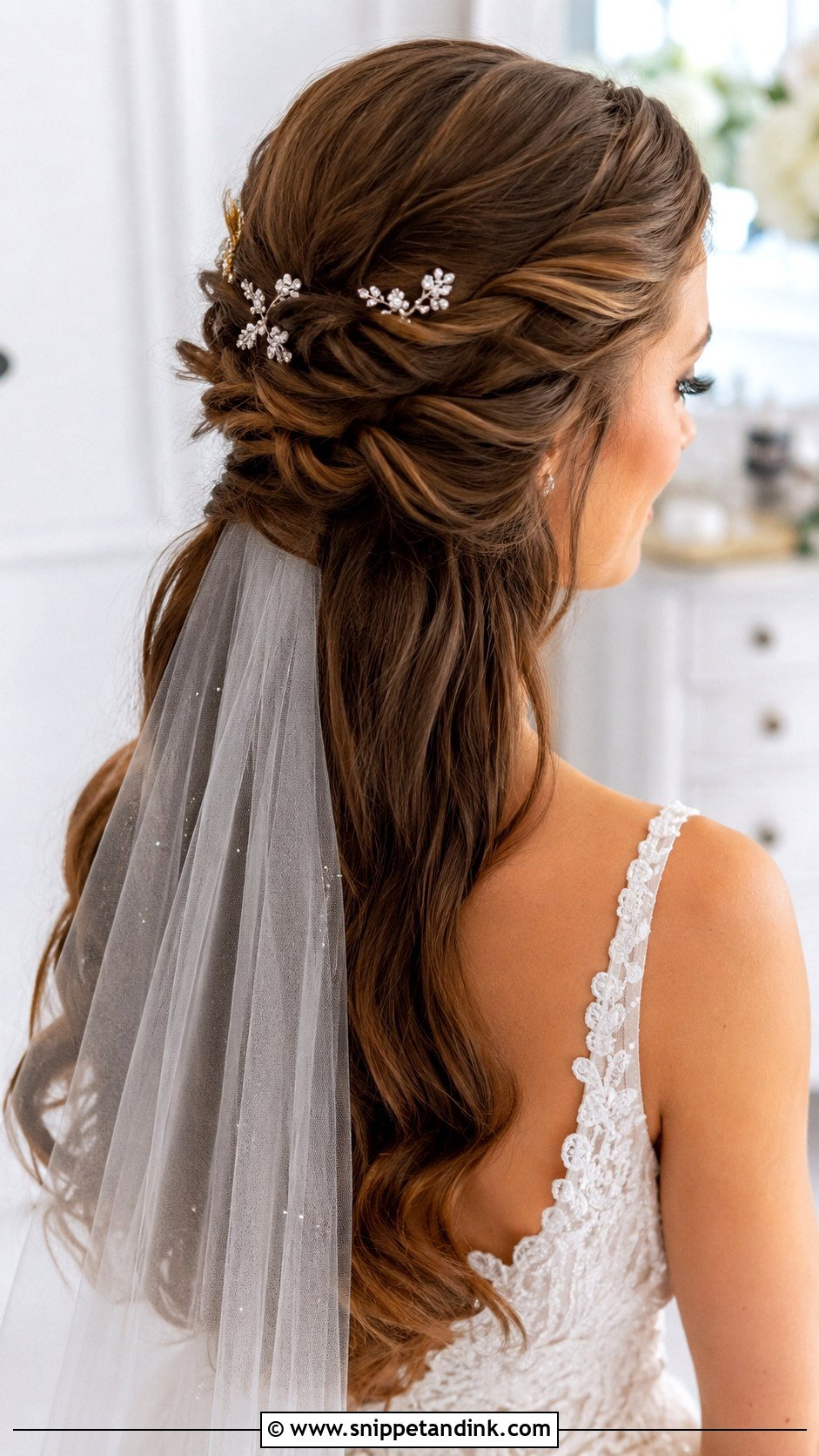 Twisted Half Up Style - Snippet and Ink - 25 Wedding Hair Dos