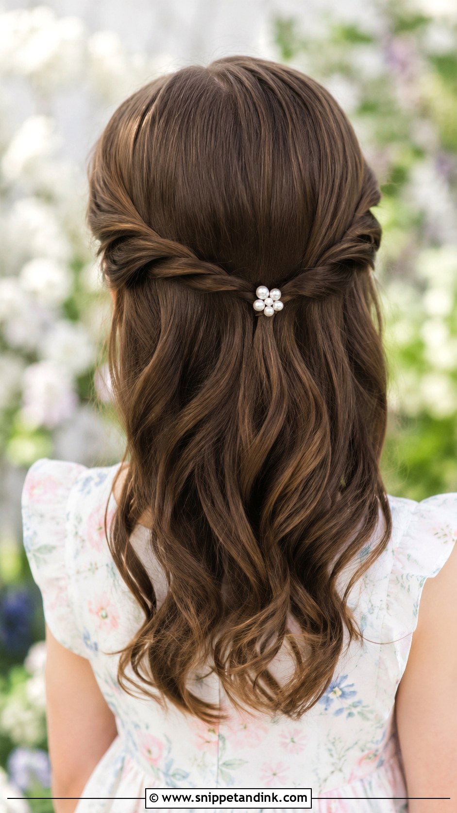 Twisted Half Up Style - Snippet and Ink - 30 Kids Hairstyles for Wedding