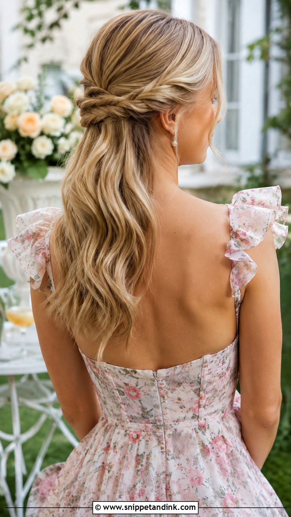 Twisted Half Up Style - Snippet and Ink - 35 Bridal Hairstyles