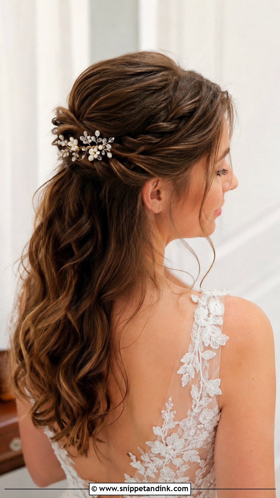 Twisted Half Up Style - Snippet and Ink - 20 Easy Bridal Hair Ideas