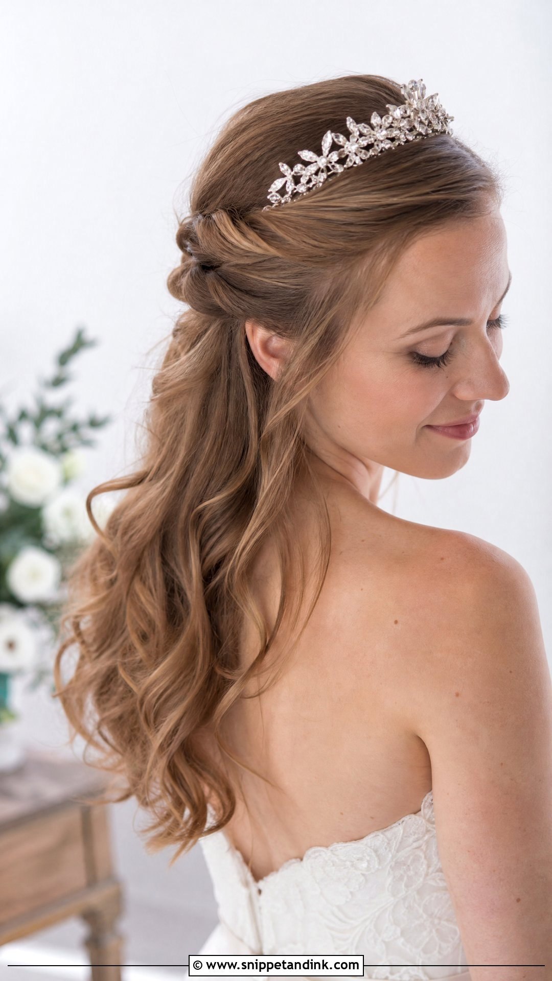 Twisted Half Up Style - Snippet and Ink - 20 Hairstyle for Bridal Ideas