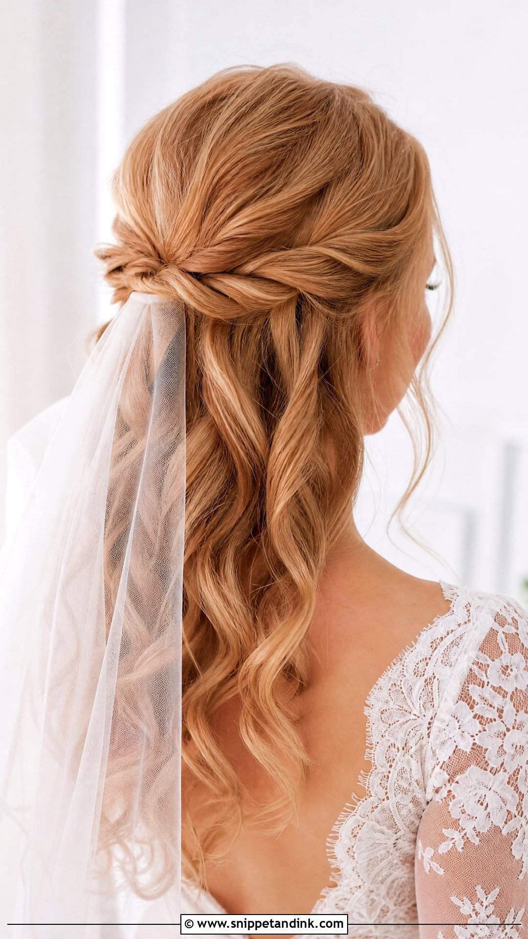 Twisted Half Up Summer Bridal Hair - Snippet and Ink - 20 Summer Bridal Hair Ideas