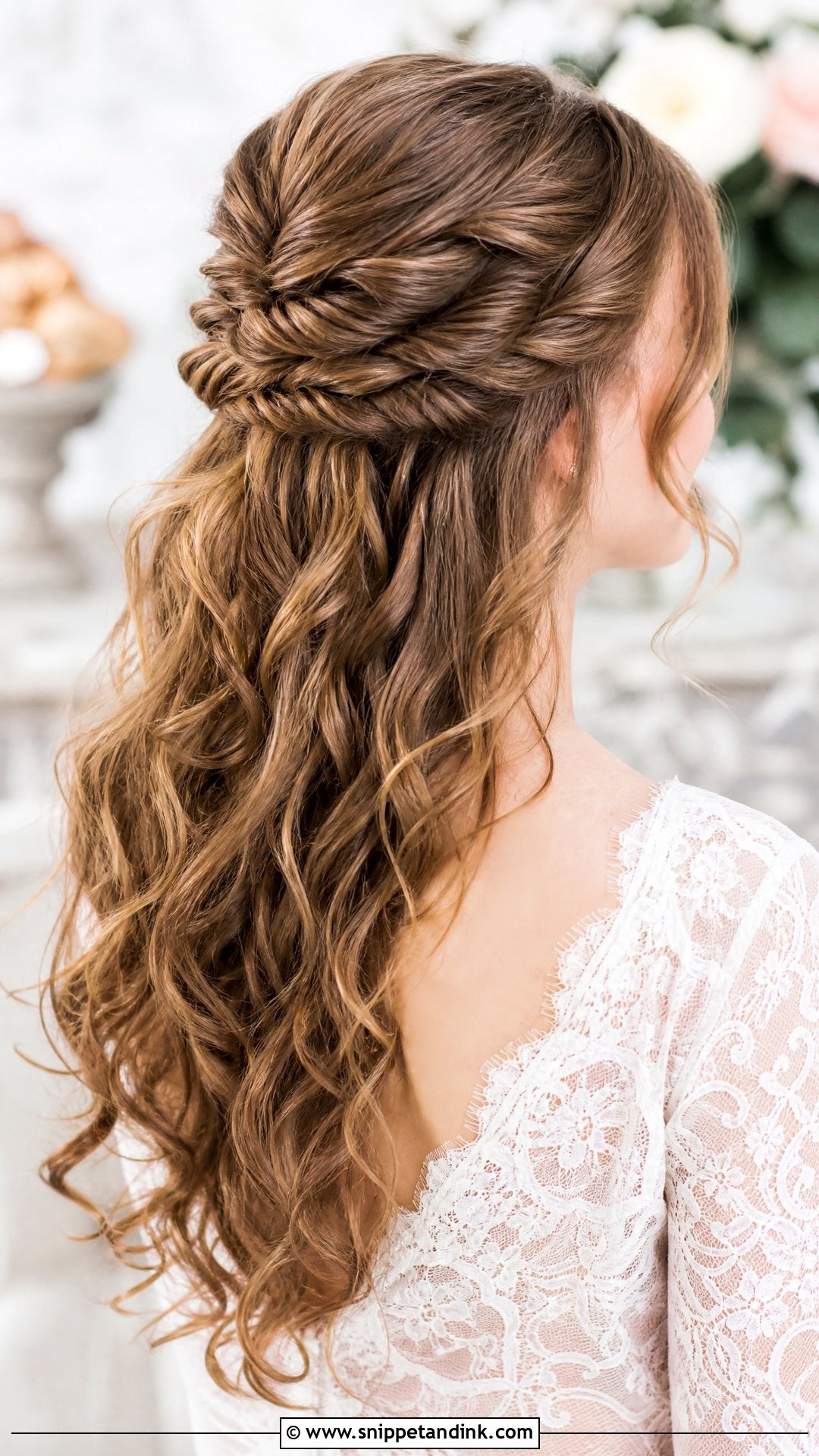 Twisted Half Up Updo - Snippet and Ink - 20 Bridal Hairstyles Tutorial