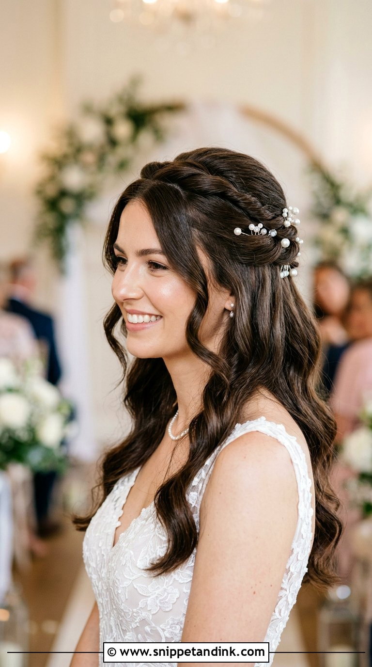 Twisted Half Up Updo - Snippet and Ink - 20 Bridal Hair Styling Ideas