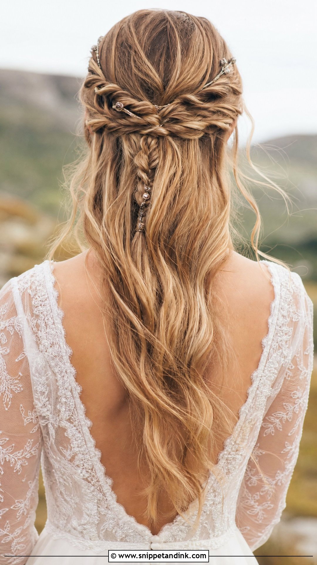 Twisted Half Up Viking Look - Snippet and Ink - 20 Viking Wedding Hairstyles