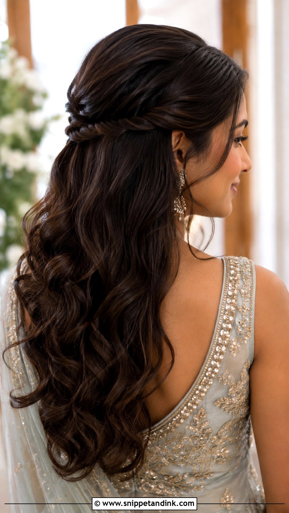 Twisted Half Up Wedding Guest Hair - Snippet and Ink - 15 Hairstyles for Friends Wedding