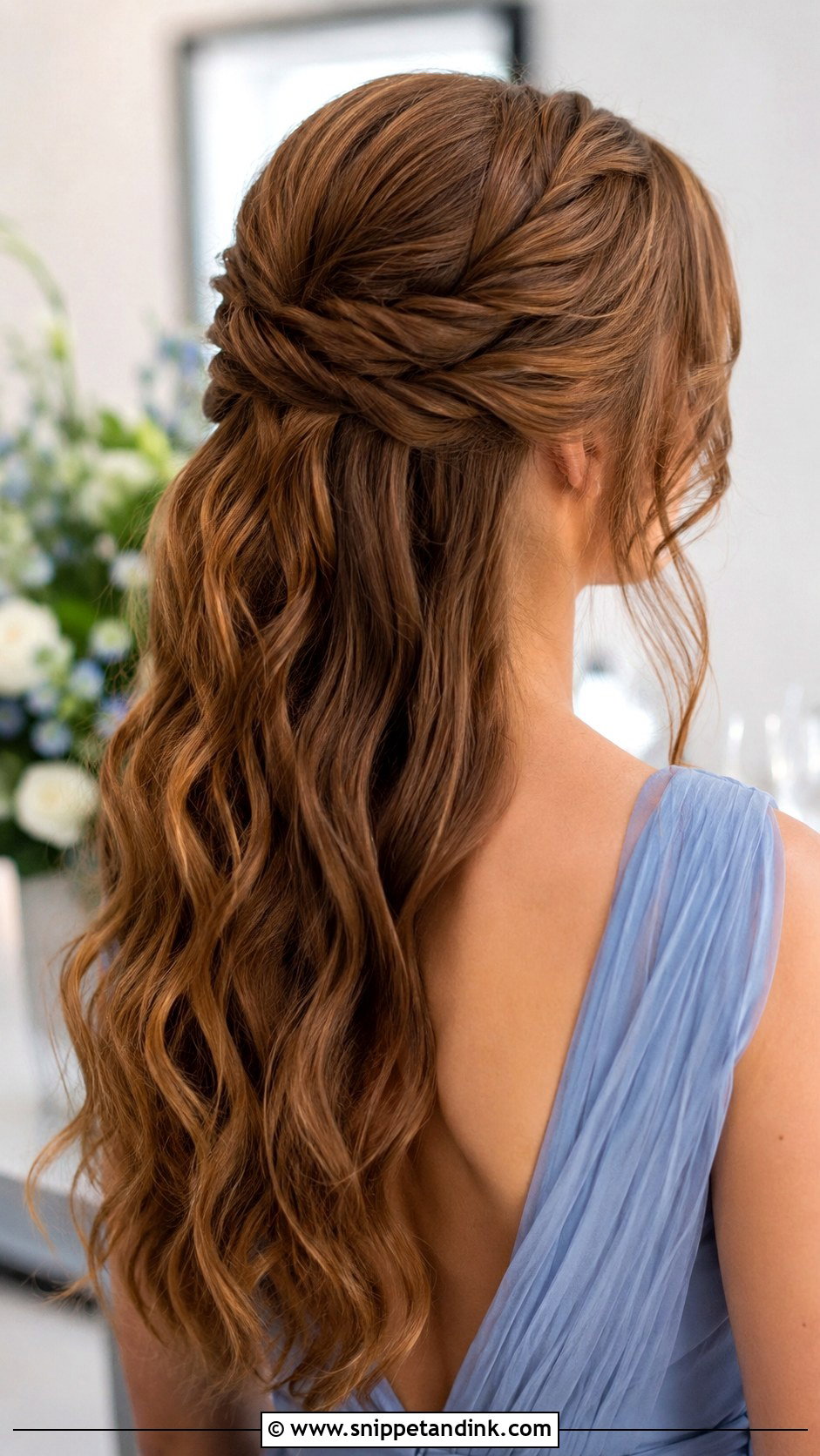 Twisted Half Up Wedding Guest Hair - Snippet and Ink - 20 Hair Inspiration Wedding Guest Ideas