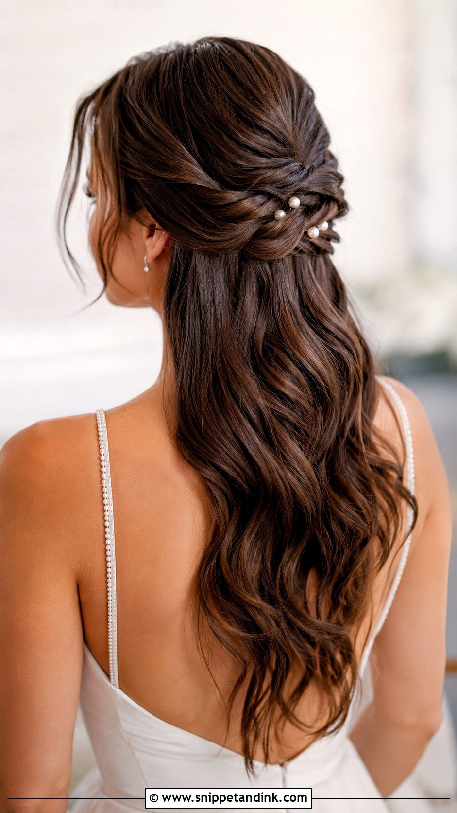 Twisted Half Up Wedding Hair - Snippet and Ink - 20 Simple Wedding Hair Down Ideas