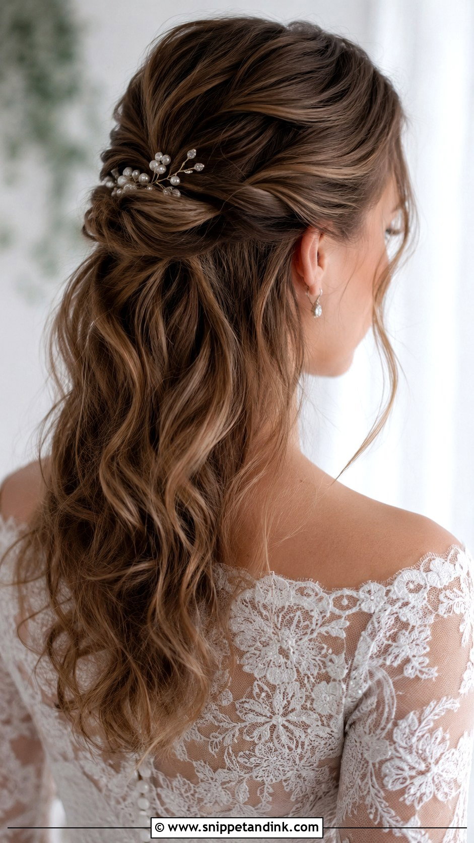 Twisted Half Up Wedding Hair - Snippet and Ink - 25 Hair Ideas for Wedding