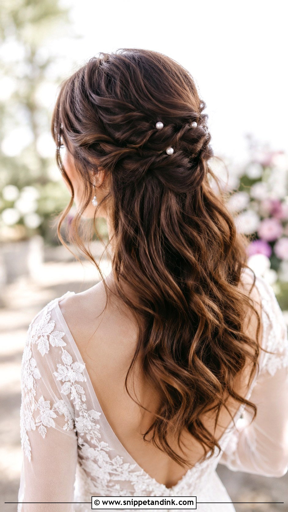 Twisted Half Up Wedding Hair - Snippet and Ink - 30 Bridal Hair Inspiration Ideas