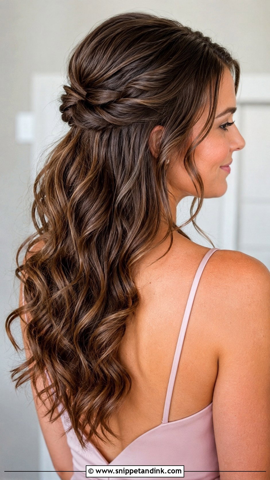 Twisted Half Up Wedding Hair - Snippet and Ink - 15 Sister of the Bride Hairdo Ideas