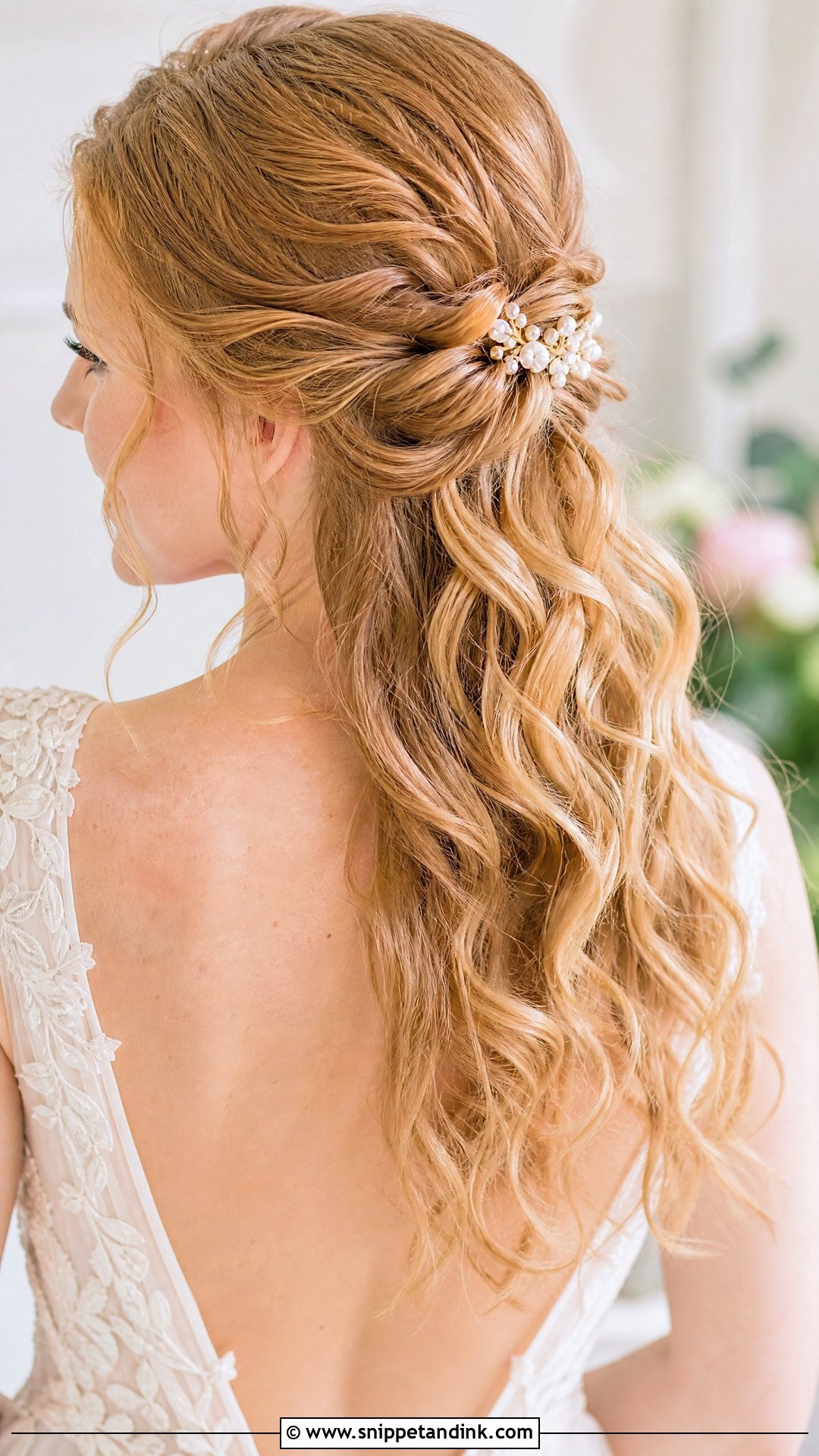 Twisted Half Up Wedding Hair For Thick Hair - Snippet and Ink - 20 Wedding Hairstyles for Thick Hair
