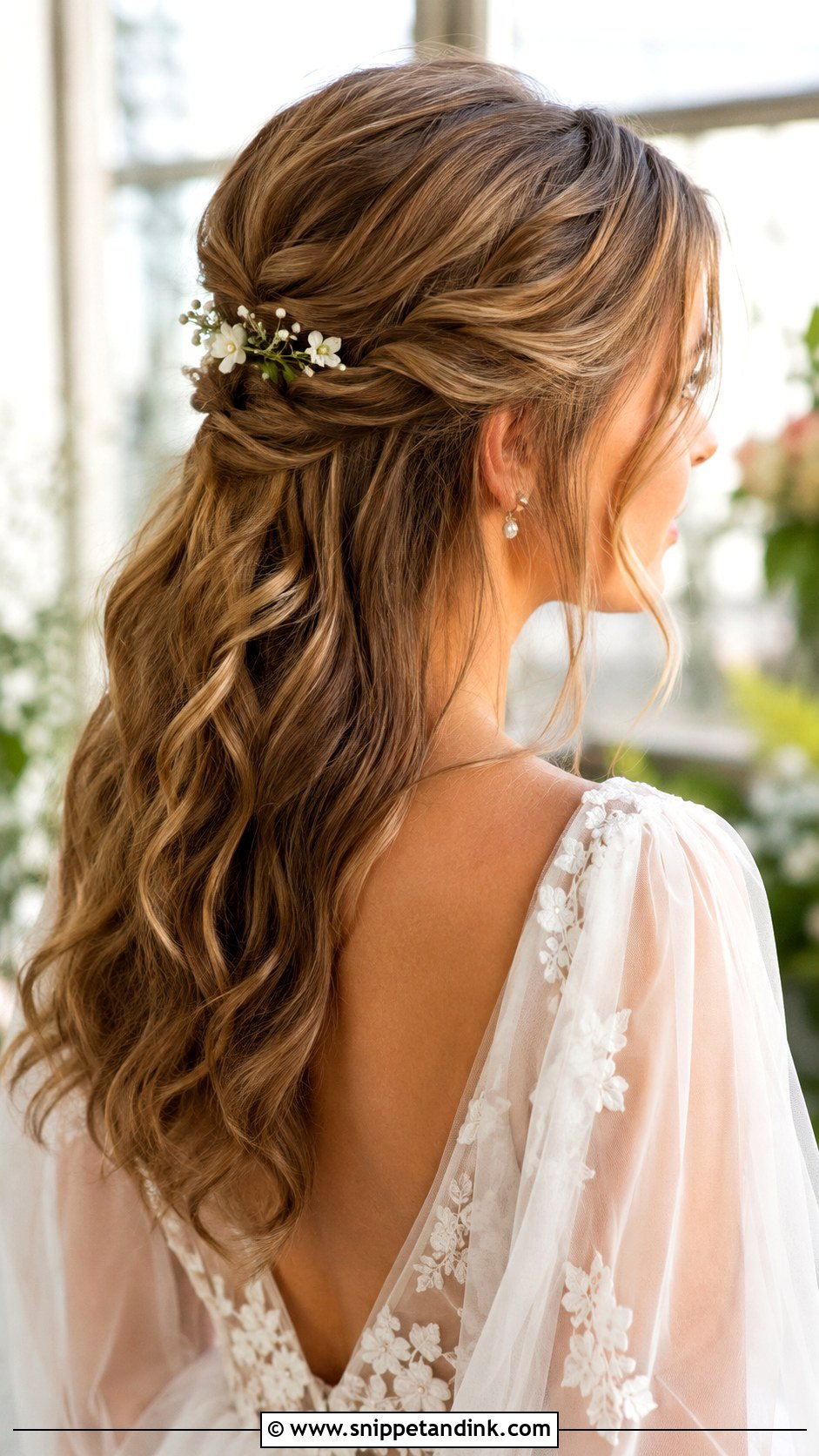 Twisted Half Up Wedding Hair Tutorial - Snippet and Ink - 15 Hair Tutorial for Wedding Ideas