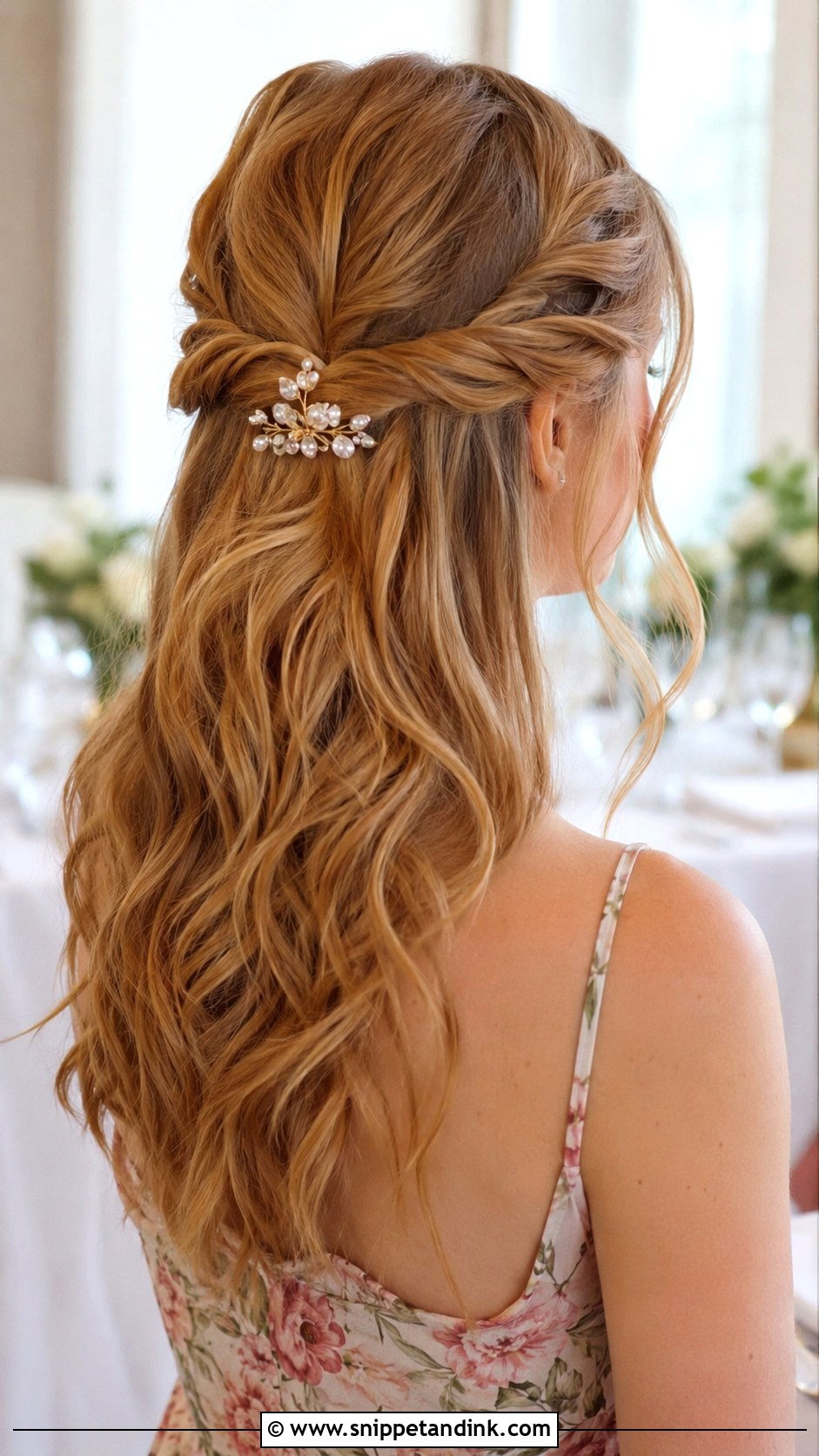 Twisted Half Up Wedding Hair - Snippet and Ink - 15 Hairstyles for Going to a Wedding