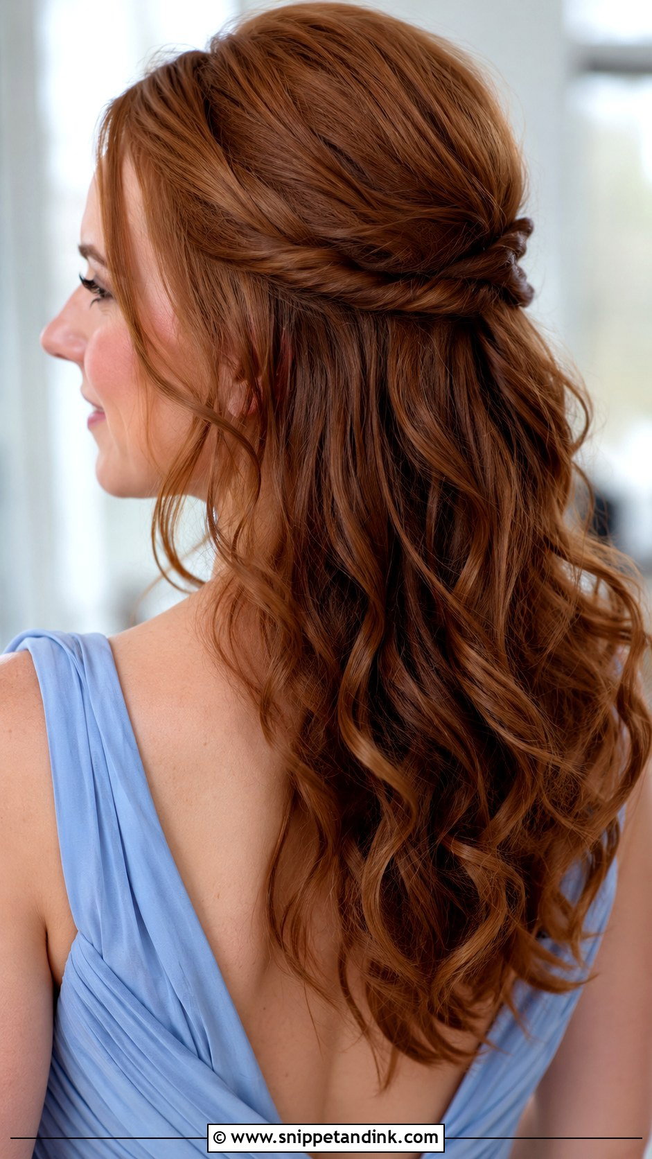 Twisted Half Up Wedding Hairstyle - Snippet and Ink - 15 Party Wedding Hairstyle Ideas