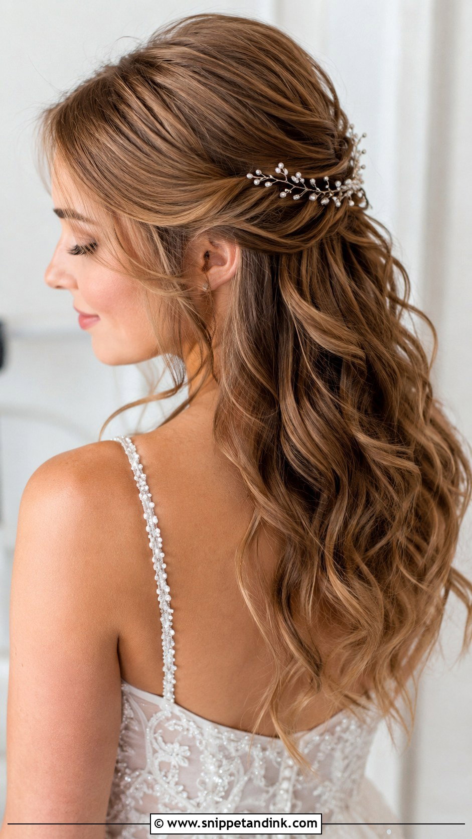 Twisted Half Up Wedding Hairstyle - Snippet and Ink - 20 Half Hair Up Hairstyles for Wedding