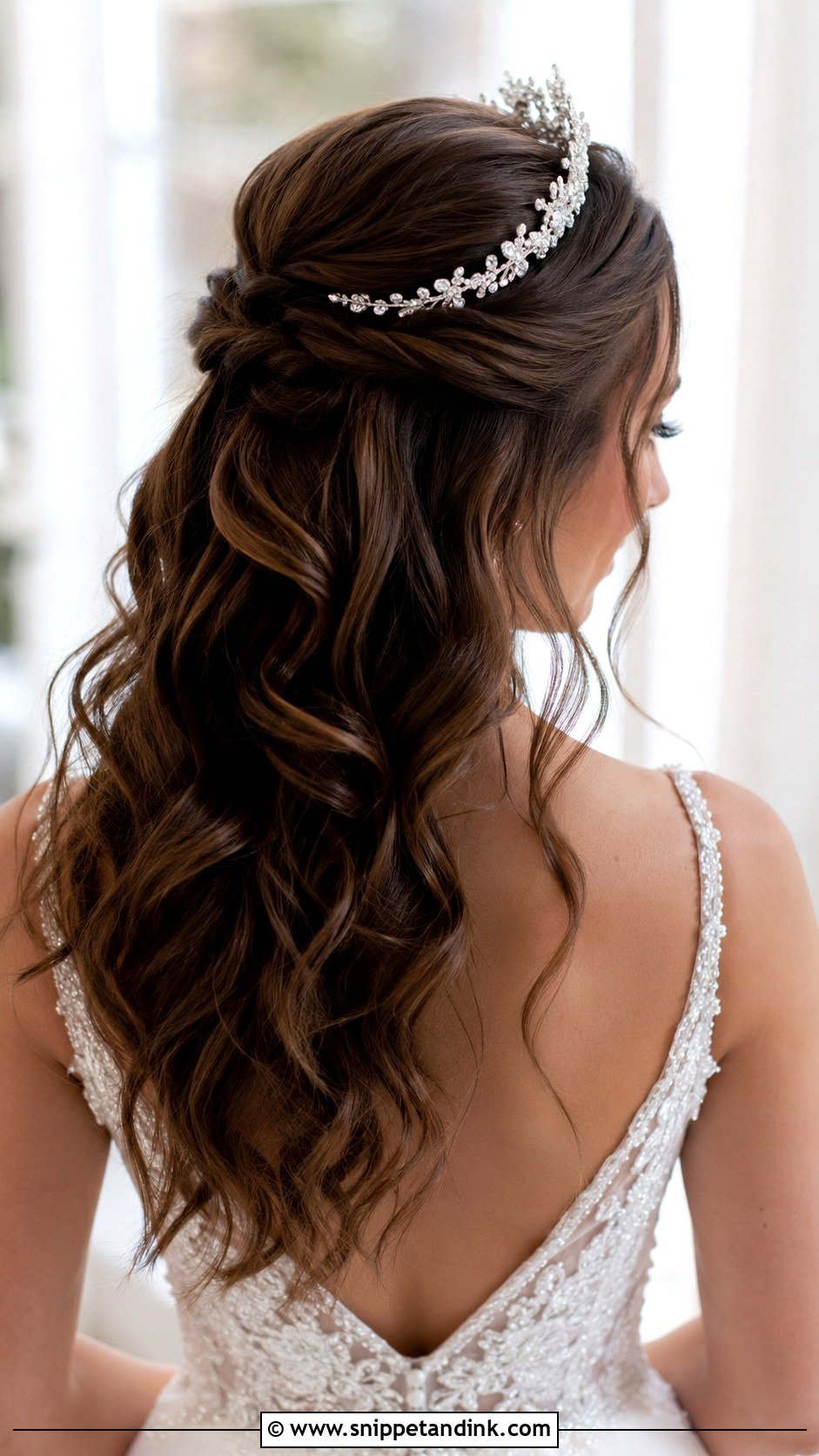 Twisted Half Up Wedding Hairstyle - Snippet and Ink - 30 Bride Hairstyle Ideas
