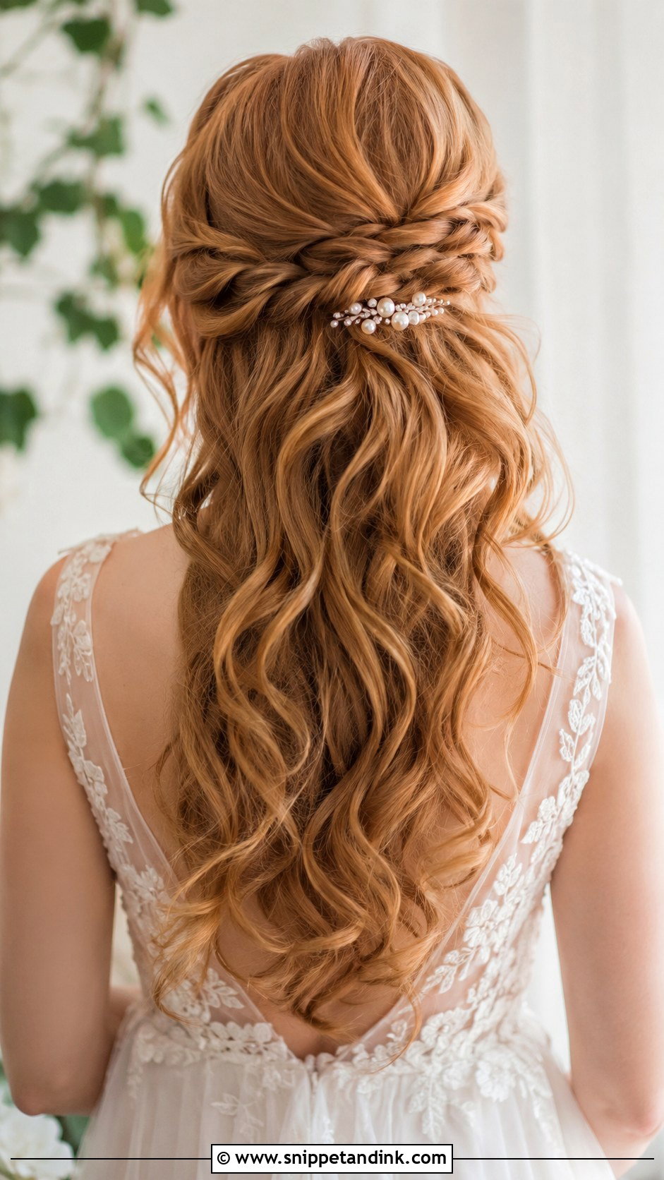 Twisted Half Up Wedding Hairstyle - Snippet and Ink - 15 Simple Long Hairstyles for Wedding