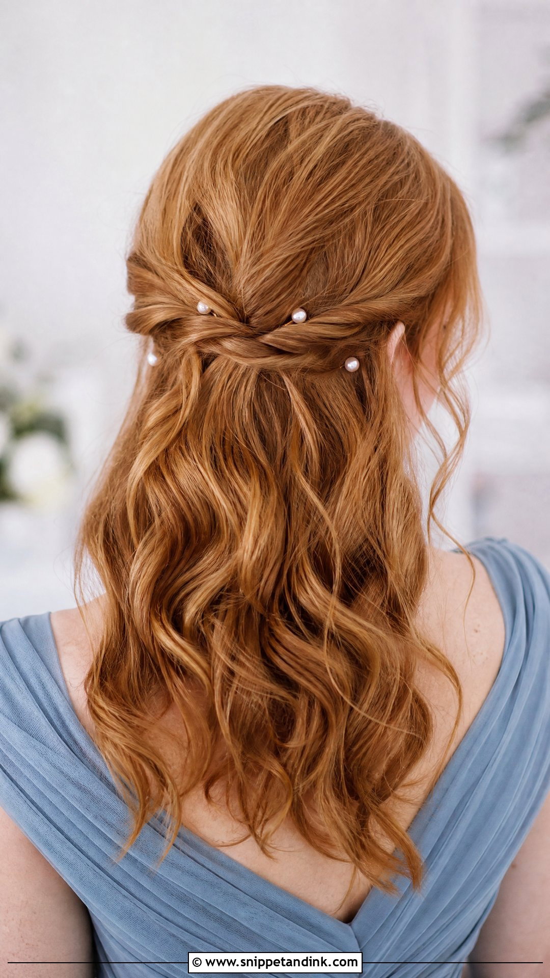 Twisted Half Up Wedding Hairstyle For Medium Hair - Snippet and Ink - 15 Easy Hairstyles for Medium Hair for Wedding