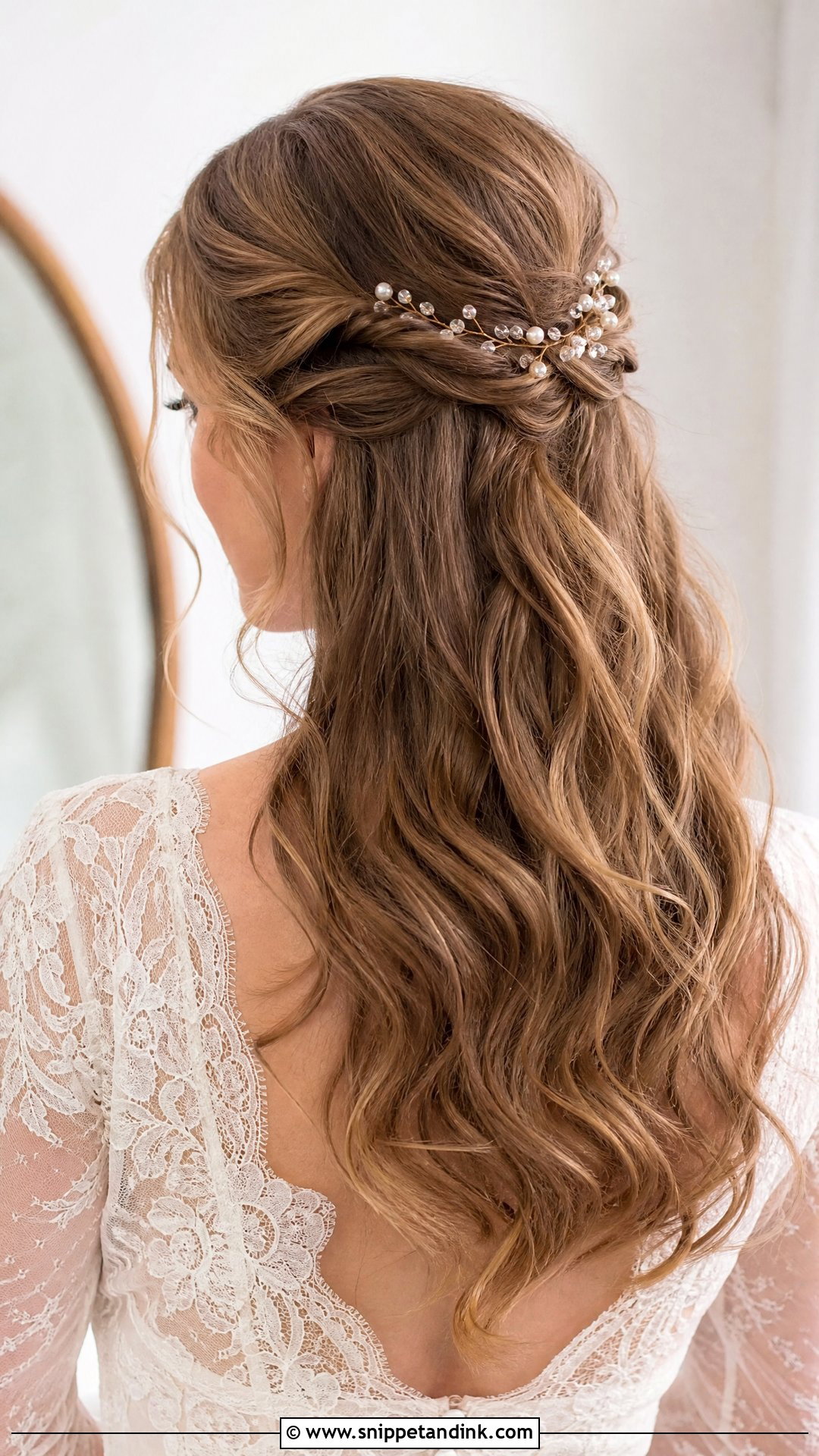 Twisted Half Up Wedding Hairstyle - Snippet and Ink - 15 Easy Do It Yourself Bride Wedding Hairstyles