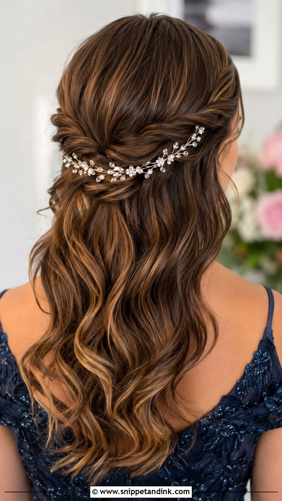 Twisted Half Up With Hair Vine - Snippet and Ink - 20 Hair Vine Hairstyles