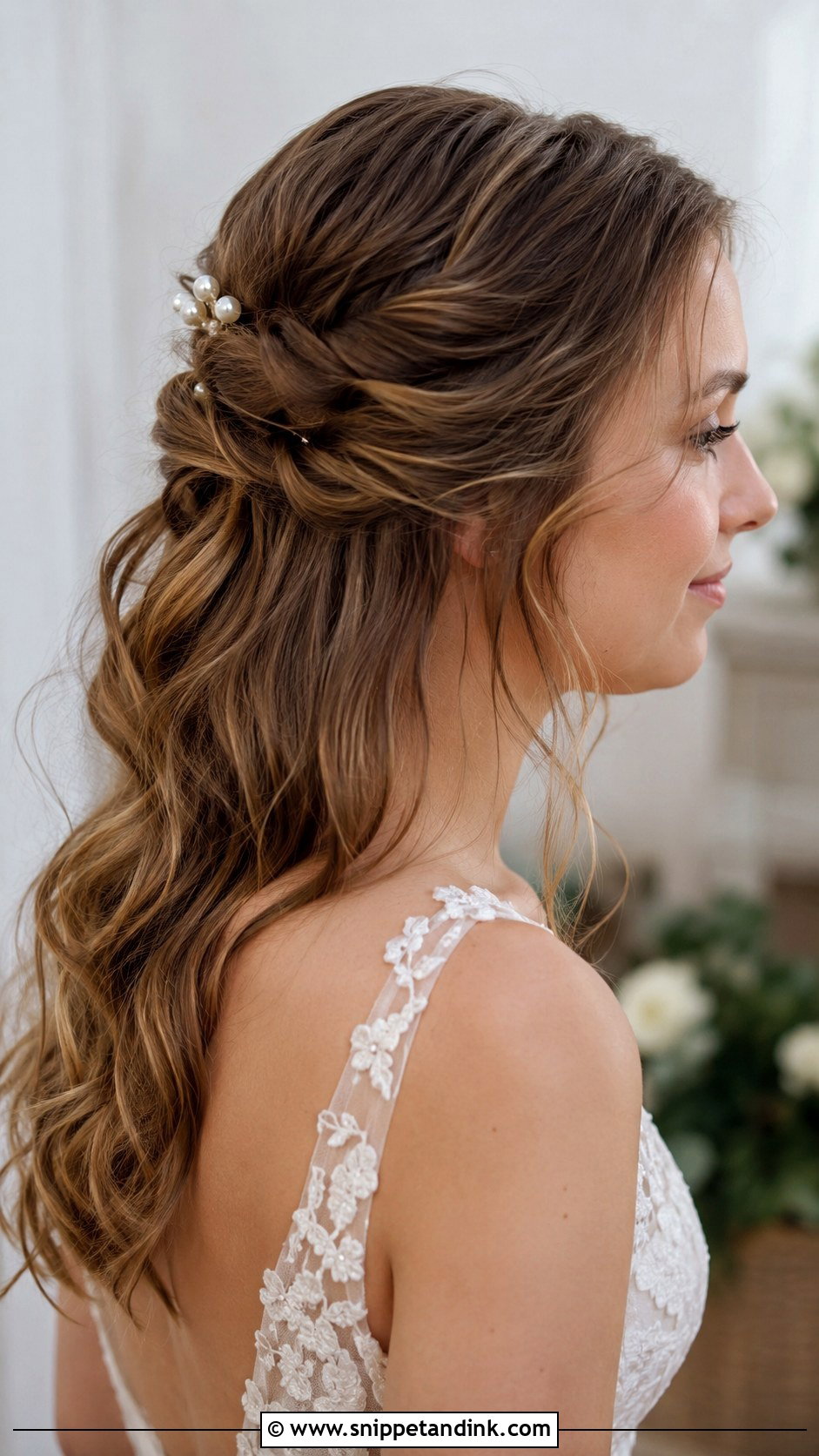 Twisted Half Up With Tucked Sides - Snippet and Ink - 20 Hair Behind Ears Wedding Hairstyles
