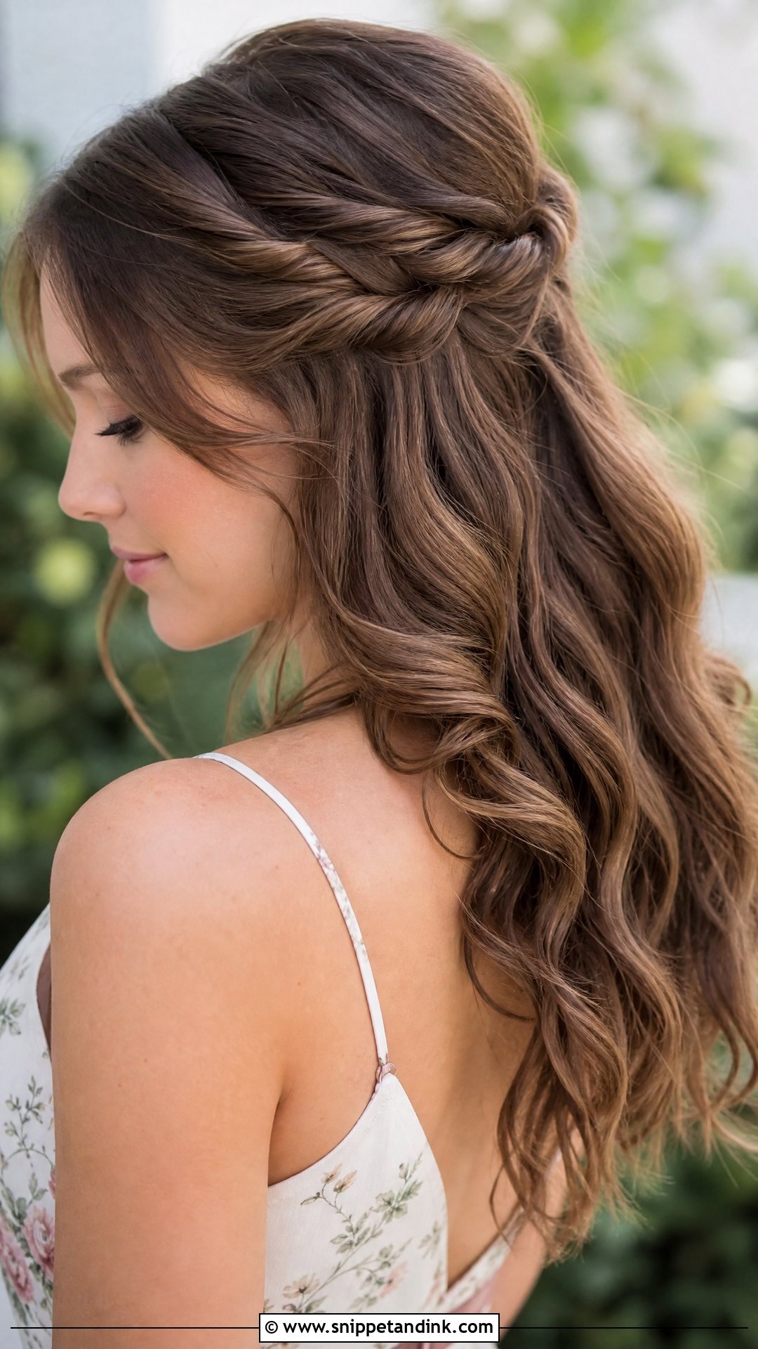 Twisted Half Updo - Snippet and Ink - 20 Wedding Guest Hairstyles 2025