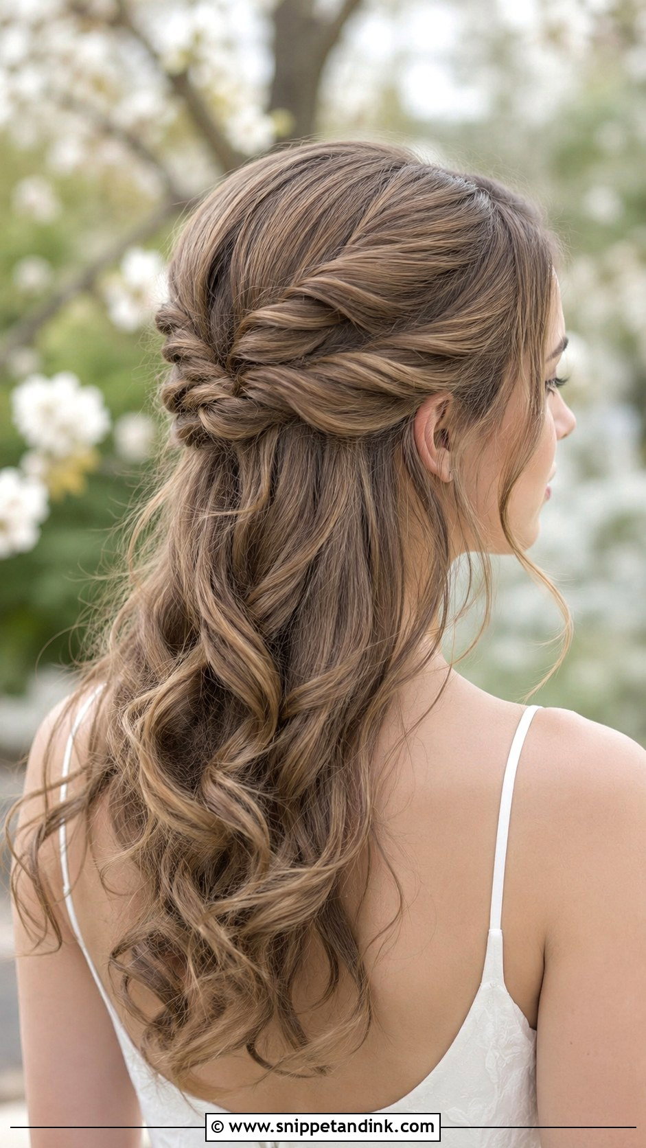 Twisted Half Updo - Snippet and Ink - 25 Confirmation Hairstyles